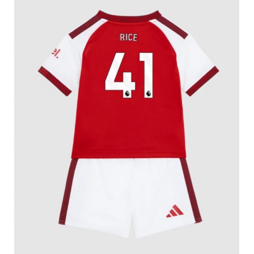 Stroje piłkarskie Arsenal Declan Rice #41 Koszulka Podstawowej dla dzieci 2026-27 Krótki Rękaw (+ szorty)